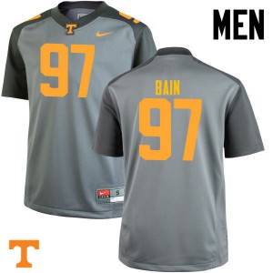 Men Tennessee Vols #97 Paul Bain Gray NCAA Jersey 927164-807