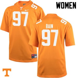 Women's Tennessee #97 Paul Bain Orange Embroidery Jersey 429595-935