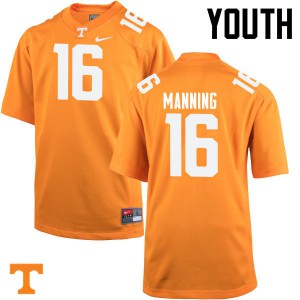 Youth Vols #16 Peyton Manning Orange Stitch Jersey 269461-211