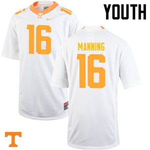 Youth Vols #16 Peyton Manning White Official Jersey 109104-688