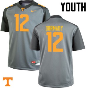 Youth Vols #12 Quinten Dormady Gray Official Jersey 649556-657