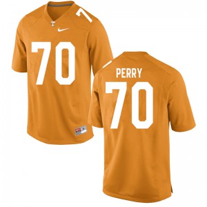 Men's Tennessee Volunteers #70 RJ Perry Orange Player Jersey 500125-436