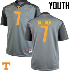 Youth Tennessee Volunteers #7 Rashaan Gaulden Gray Football Jerseys 390612-723