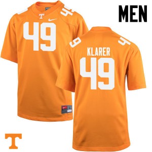 Men's Tennessee Vols #49 Rudy Klarer Orange Alumni Jersey 194094-187