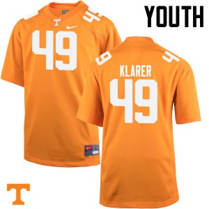 Youth UT #49 Rudy Klarer Orange Official Jersey 978353-841