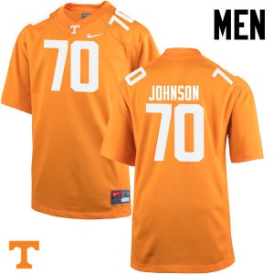 Mens Tennessee Volunteers #70 Ryan Johnson Orange Stitch Jerseys 156056-163