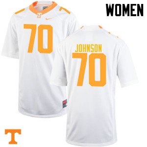 Womens Tennessee #70 Ryan Johnson White Alumni Jersey 312050-359