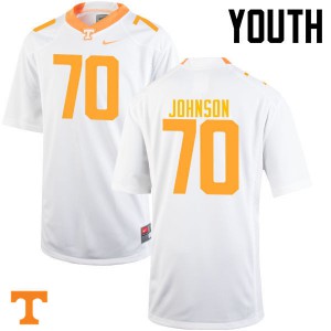 Youth UT #70 Ryan Johnson White Football Jerseys 872094-418