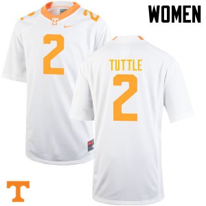 Women Tennessee #2 Shy Tuttle White NCAA Jersey 786334-853