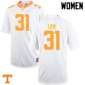 Womens Vols #31 Stedman Love White Official Jersey 466663-108