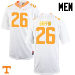 Men's Tennessee Volunteers #26 Stephen Griffin White Stitched Jerseys 644711-470