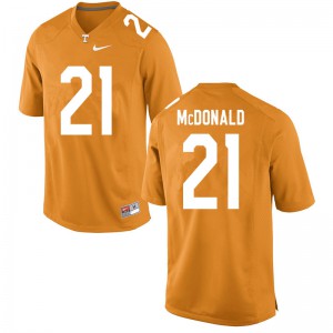 Mens Tennessee #21 Tamarion McDonald Orange Embroidery Jerseys 690387-599