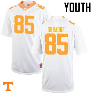 Youth Tennessee Volunteers #85 Thomas Orradre White High School Jersey 556114-893