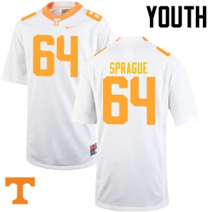 Youth Tennessee Volunteers #64 Tommy Sprague White Alumni Jerseys 765818-300