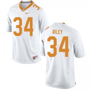 Men Tennessee Vols #34 Trel Riley White Alumni Jersey 222639-581
