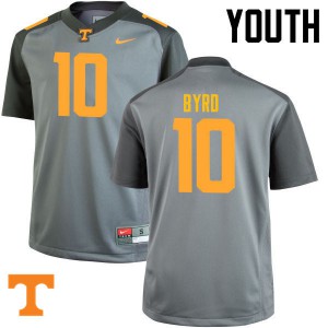 Youth UT #10 Tyler Byrd Gray Stitch Jersey 708611-119