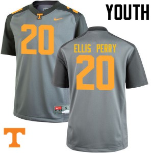 Youth Tennessee Volunteers #20 Vincent Ellis Perry Gray NCAA Jersey 331144-822