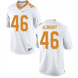 Men's Tennessee Vols #46 Will Albright White Official Jerseys 737144-866