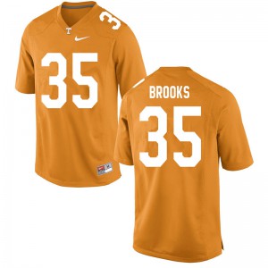 Mens Tennessee Vols #35 Will Brooks Orange University Jerseys 293178-385