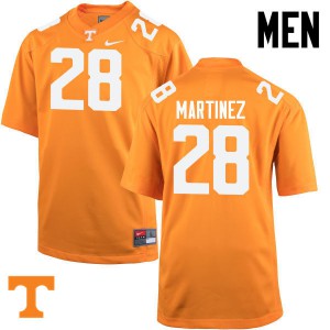 Men Tennessee Vols #28 Will Martinez Orange Alumni Jerseys 116712-204
