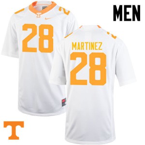 Men's Tennessee Vols #28 Will Martinez White Player Jerseys 215625-951