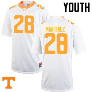 Youth Tennessee #28 Will Martinez White Player Jersey 882288-475