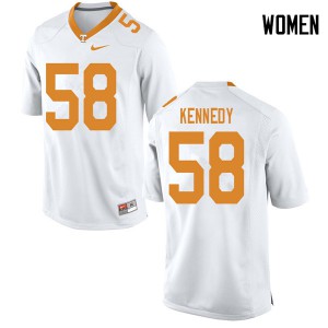 Womens Tennessee Vols #58 Brandon Kennedy White Stitch Jersey 176122-651