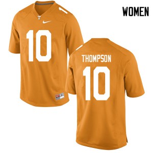 Women's Vols #10 Bryce Thompson Orange Stitched Jerseys 366380-531