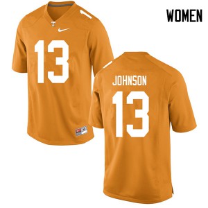 Women's Vols #13 Deandre Johnson Orange Player Jerseys 651047-374