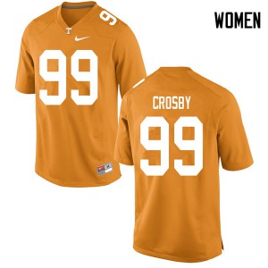Women's Tennessee Volunteers #99 Eric Crosby Orange Stitched Jerseys 520511-276