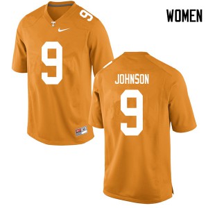 Women's Tennessee Volunteers #9 Garrett Johnson Orange High School Jerseys 636451-168