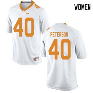 Women Tennessee Vols #40 JJ Peterson White High School Jersey 581519-482