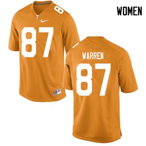 Women's Vols #87 Jacob Warren Orange Football Jerseys 692567-741