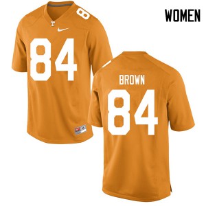 Womens UT #84 James Brown Orange Embroidery Jersey 405353-384