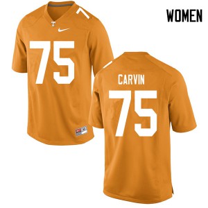 Women's Tennessee Volunteers #75 Jerome Carvin Orange University Jersey 894703-505