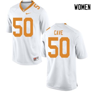 Women's Tennessee Vols #50 Joey Cave White Alumni Jersey 708252-736
