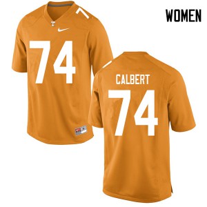 Women's Tennessee #74 K'Rojhn Calbert Orange Football Jerseys 268796-136