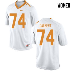Womens UT #74 K'Rojhn Calbert White Official Jerseys 481840-459