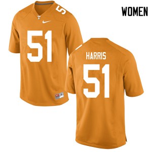 Women Tennessee Volunteers #51 Kingston Harris Orange Stitch Jerseys 233585-616