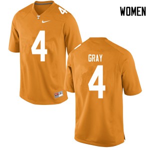 Women's Vols #4 Maleik Gray Orange Alumni Jersey 627343-952
