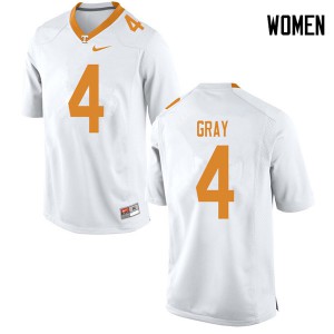 Women's UT #4 Maleik Gray White College Jersey 495982-187