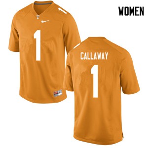 Womens Tennessee #1 Marquez Callaway Orange Official Jersey 887101-948