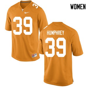 Women's Tennessee Vols #39 Nick Humphrey Orange Stitched Jersey 472005-594