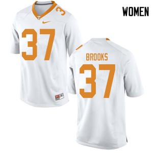 Women Tennessee Vols #37 Paxton Brooks White Embroidery Jersey 869188-336