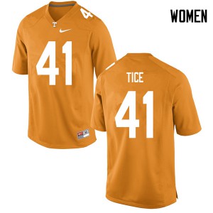Womens Vols #41 Ryan Tice Orange Alumni Jersey 470113-118