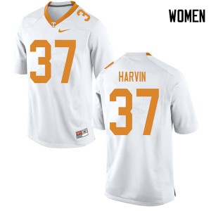 Women Vols #37 Sam Harvin White Official Jersey 839552-272