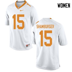 Women Tennessee #15 Shawn Shamburger White Embroidery Jersey 343274-719