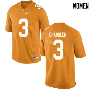 Womens UT #3 Ty Chandler Orange Official Jersey 702232-842