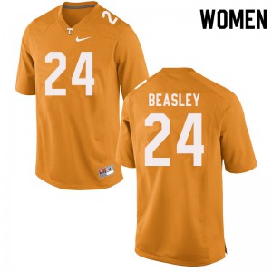 Womens Vols #24 Aaron Beasley Orange Embroidery Jersey 661824-789