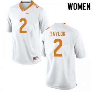 Women Tennessee Vols #2 Alontae Taylor White High School Jersey 156782-651